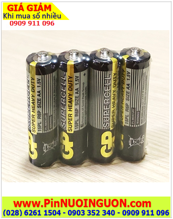 GP Supercell 15PL R6P _Pin tiểu AA 1.5v GP SUPERCELL 15PL R6P SuperHeavy Duty (Loại Vỉ 4viên)